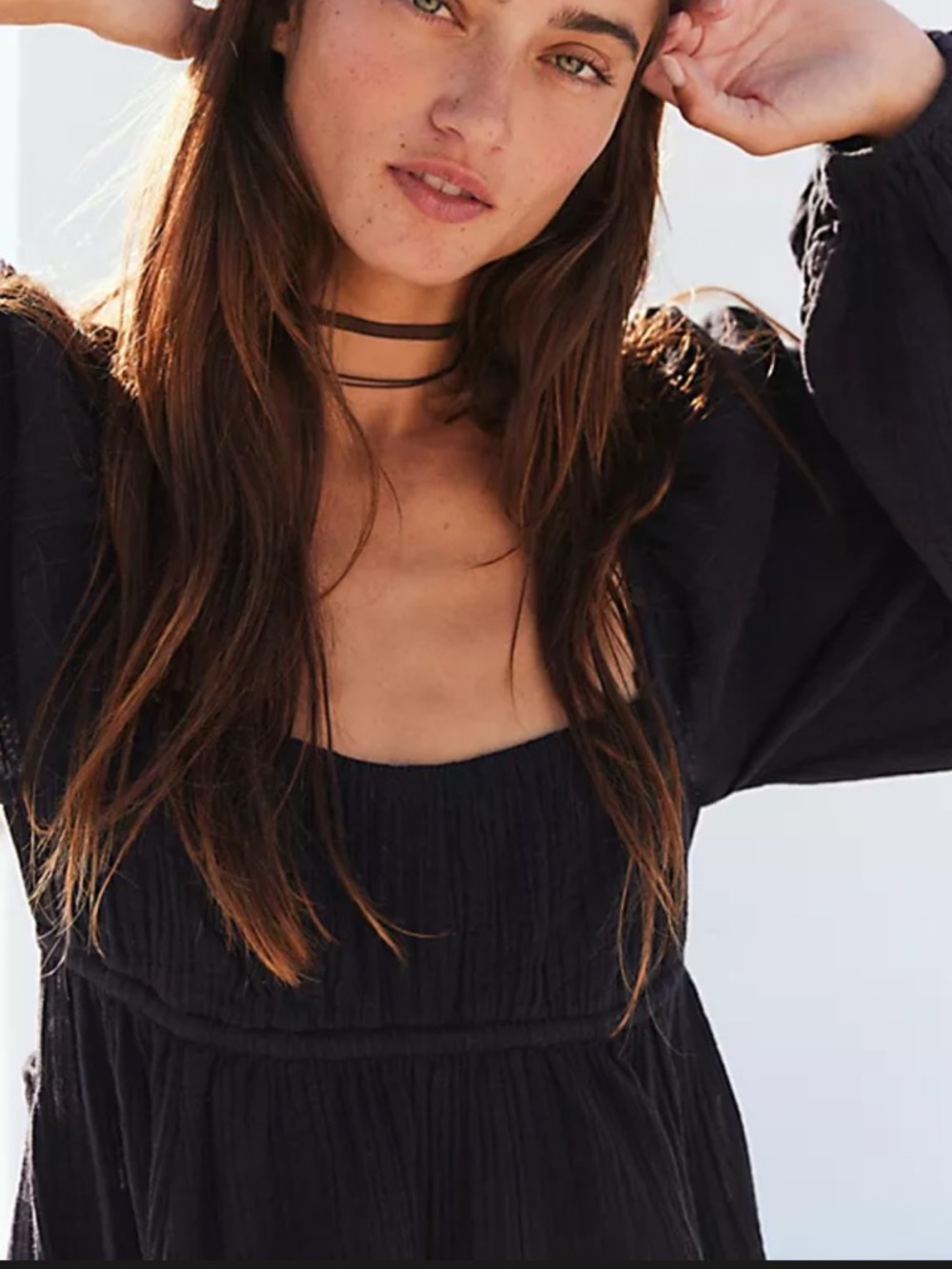 Free People Clea Mini Dress Black - Picture 2 of 11